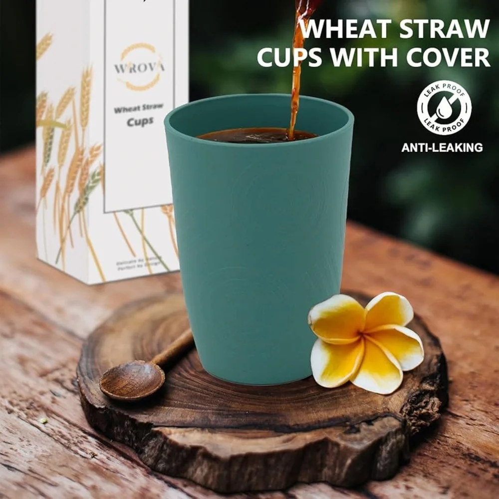 6pc Wheat Straw Cups Set